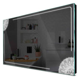 Specchio LED Rettangolare | Controllo tramite interruttore a muro | Luce bianca fredda - Reyze Serie Good Vibes Modello 7